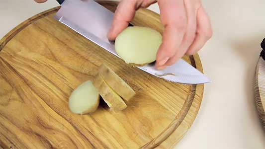  Рецепт круглого канапе с селёдкой и картошкой
