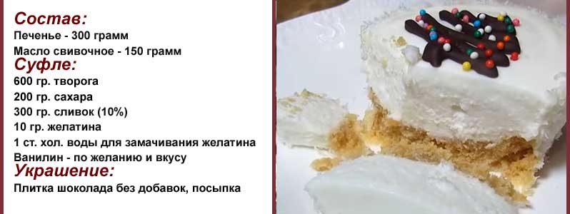 Новогоднее пирожное "Снежная ёлочка": рецепт без выпечки из печенья и творога