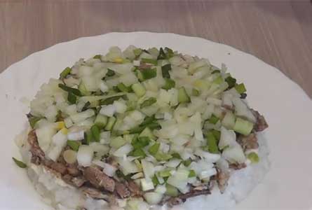 Рецепт салата Мимоза с рисом