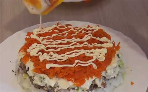 Рецепт салата Мимоза с рисом