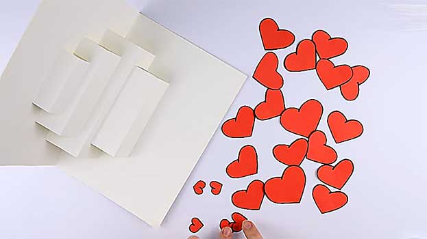 Объемная валентинка из бумаги своими руками - 3D сердечки на праздник влюбленных